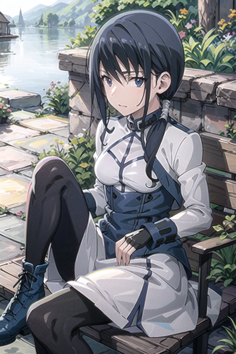 00000-3394960381-anime, best quality,village,1girl,medium breasts,blue hair,blue eyes,fingerless_gloves,boots,black_pantyhose,sitting.png